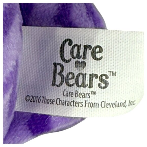 Care Bears Share Bear Purple Chevron Plush Toy 2016 Edition Embroidered Lollipop - Picture 6 of 11